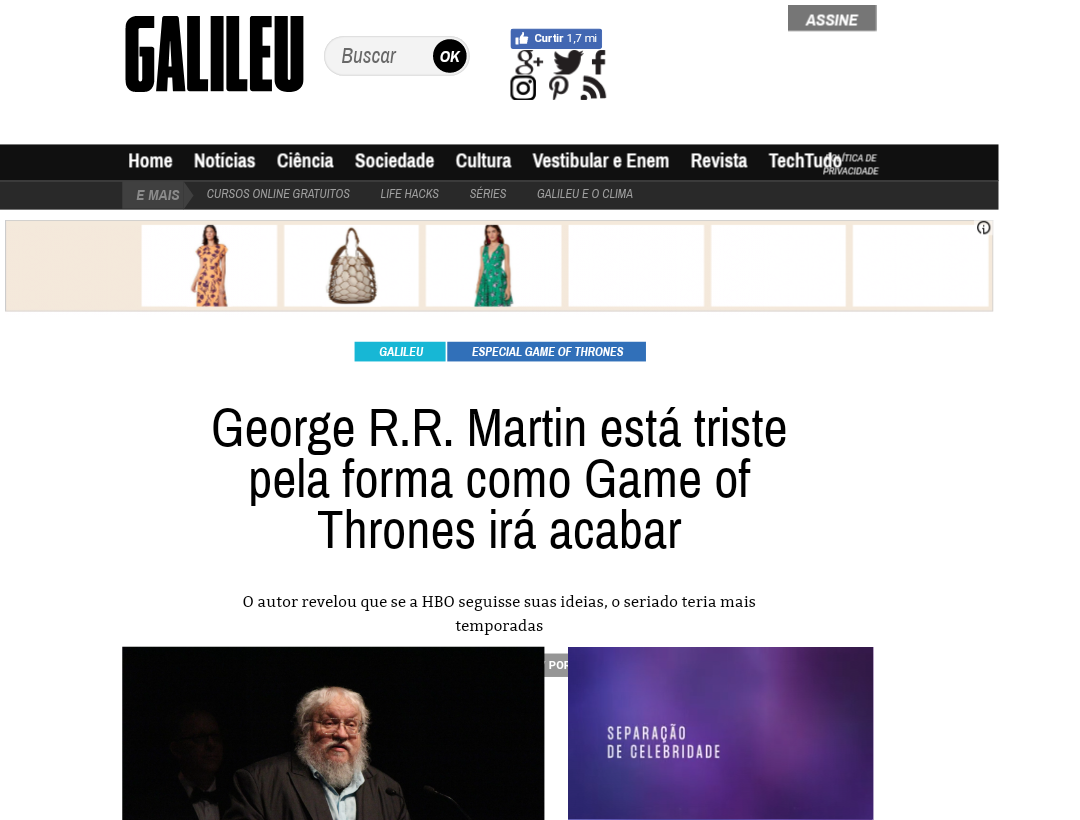 George R.R. Martin elogia primeiro episódio de “House of the Dragon”
